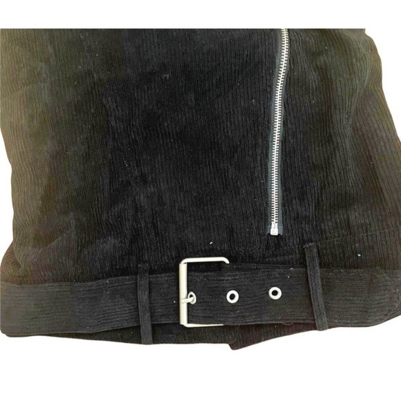 HYFVE WOMENS BLACK SHORT CORDUROY JACKET W/SIDE ZIP /WAISTED BUCKLE - S/M/L - Picture 11 of 12